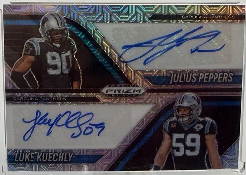 2025 Panini Prizm Black Julius Peppers Luke Kuechly Dual Auto Mojo /25 Panthers