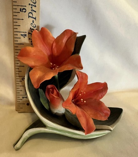 BOEHM PORCELAIN Azalea With Hosta Leaves 250-23 Made In England Vintage - Bild 9 von 10