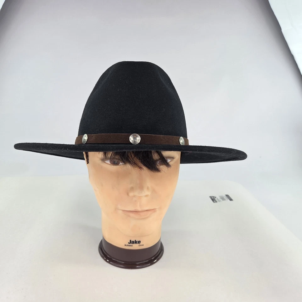 Sombrero de Vaquero Stetson Aplastable Repelente al Agua Talla L Negro Lana Fieltro Sombreros Occidentales Foto 4 de 4