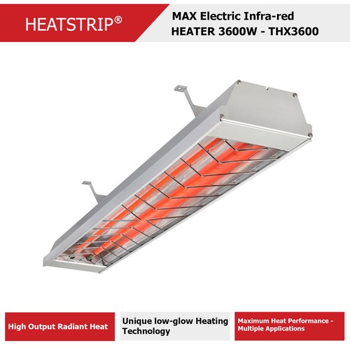 New HEATSTRIP (3600W, 240V, 50Hz, 15A, IPX5) Max Electric Infra-red Heaters (THX - Picture 2 of 6