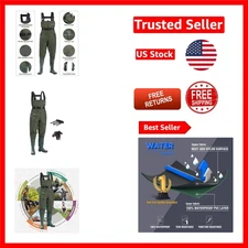 Comfortable Fishing Waders with Adjustable Suspenders - 2-Ply Waterproof Nylon