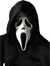 SCARY MOVIE GHOST FACE HORROR COSTUME MASK SCREAM HALLOWEEN LATEX HOODED MASK