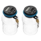 2 Pieces Digital Counting Money Jar for Adults Counter Piggy Bank Kids