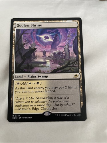 Godless Shrine Land Plains Swamp Shock Edge of Eternities EOE MTG Card R 0254