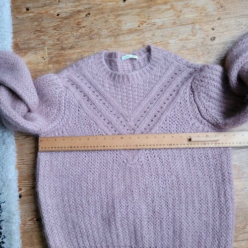 Alberta Ferretti Dusky Pink Chunky Knit Mohair Blend Jumper Size 12 Uk 44 It - Picture 17 of 20