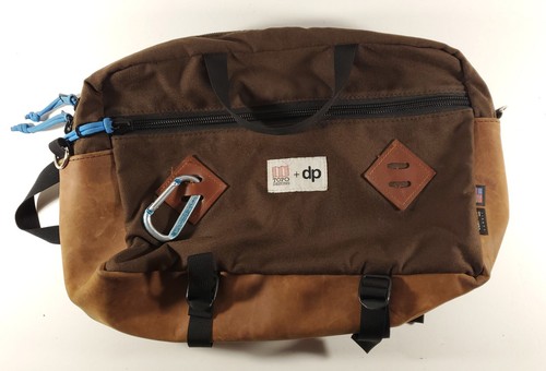 TOPO Designs Commuter Aktentasche Messenger Rucksack braun Cordura mit Leder