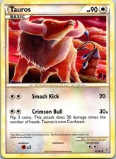 2010 Pokemon HeartGold & SoulSilver - Unleashed Tauros #41 Light Play
