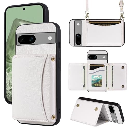 Phone Case for Google Pixel 7 5G Wallet Cover with Crossbody Shoulder Strap - Picture 2 of 8