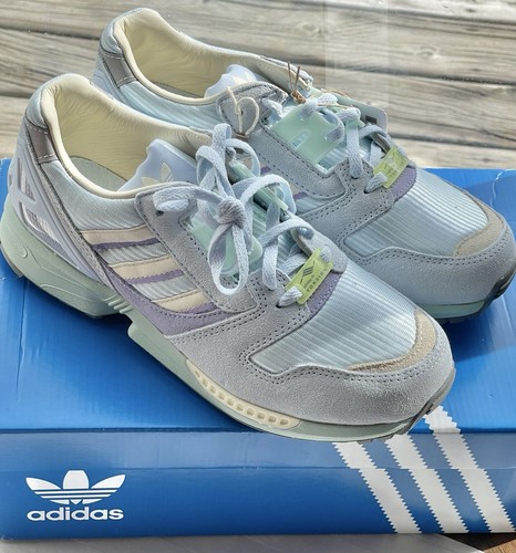 Adidas Torsión ZX8000 Damen Himmelblau/Weiß/Grau/Hellviolett Turnschuhe US7M NEU - Bild 1 von 18