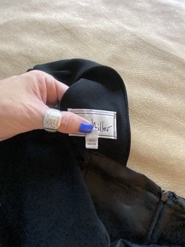 ✨ Nicole Miller Black Cocktail Dress Women’s Size 8 Classic LBD Party Evening - Picture 6 of 13