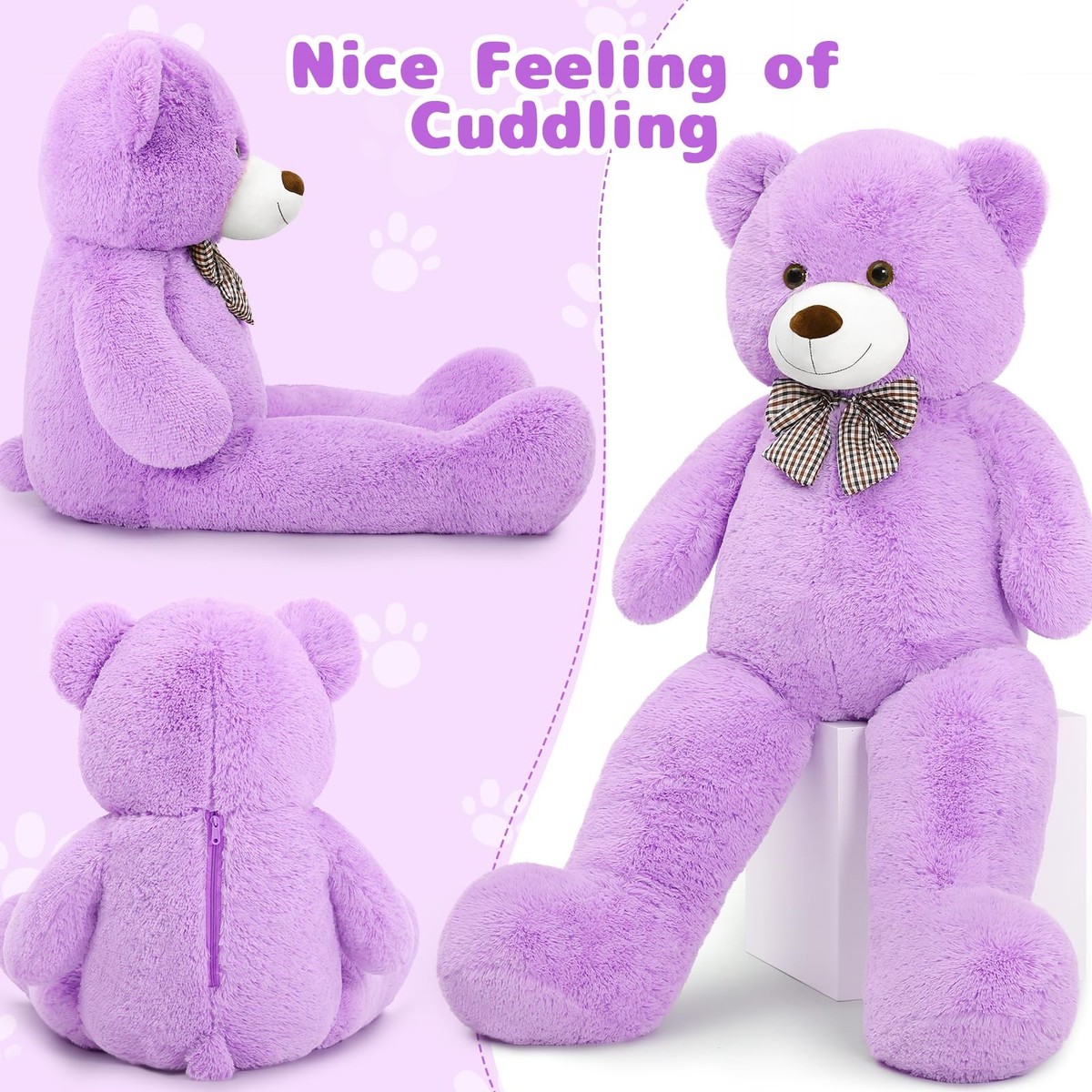 MaoGoLan Giant Teddy Bear 4 Feet,Adorable and Cuddly Big Bear