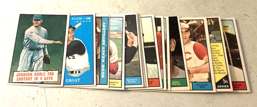 1961 Topps Walter Johnson (HOF) #409+F. Tarjetas de béisbol Robinson+More (20) ¡EXCELENTE/COMO NUEVAS! - Imagen 12 de 17