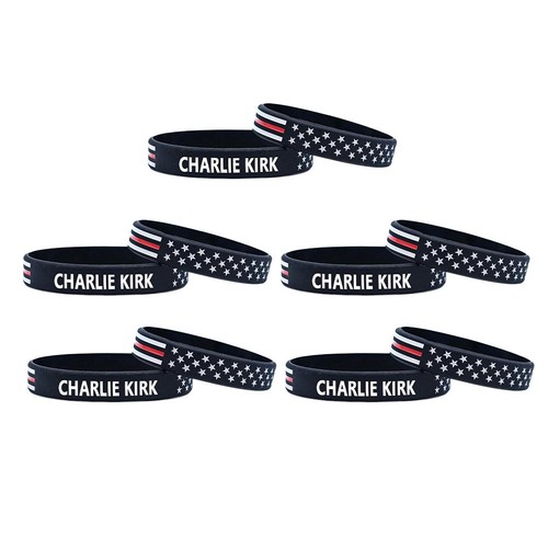 Charlie Kirk Gummiarmbänder Silikonarmbänder Armbänder für Herren & Damen: - Bild 4 von 20