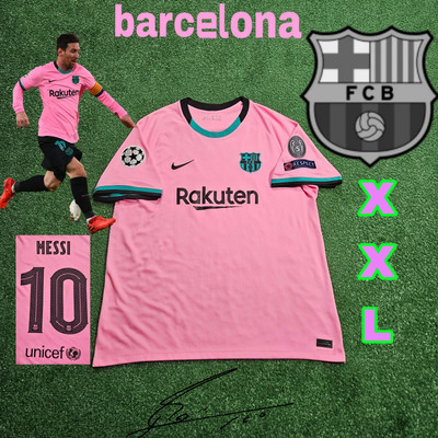 Nike Barcelona Lionel Messi #10 2020/21 Pink Third Jersey