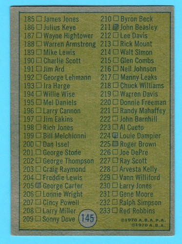 1971-72 Topps NBA / ABA Basketball Cards - Vintage - You Pick - Update 09.09.2025 - Bild 436 von 728