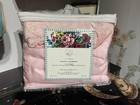 Vintage Bedskirt RARE NEW Carleton Varney Pink Symphony Lace Embroidery Full A15