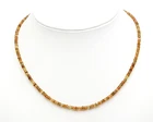 Beautiful Tourmaline Chain Gemstone Faceted Lens Necklace Approx 44.5cm