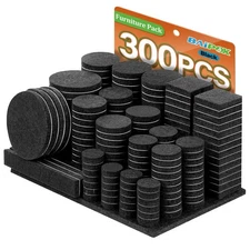Furniture Pads 300 Pieces Felt Furniture Pads Premium Huge Pack, BAIPOK Self ...