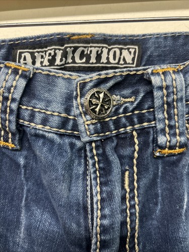 Y2K Affliction Denim Jeans Gr. 30 blau  - Bild 5 von 6