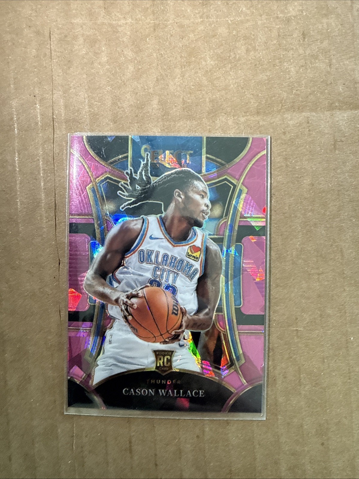 2023-24 panini select cason wallace mezzanine pink cracked ice /99
