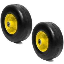2PK Flat Free Tire Assemblies 13x5.00-6 for John Deere TCA13769 TCA 13769