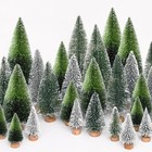 21 Pcs Bottle Brush Christmas Trees, Mini Christmas Table Decor, Miniature Pi...