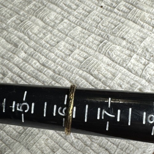 Vintage Panda Münzring 10K massiv Gelbgold Diamantschliff Einfassung Kopie Münze 10K Größe 6 - Bild 7 von 8