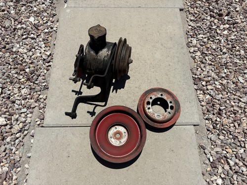 1960 1966 GMC 305 351 v6 Power Steering Pump Brackets And Pulleys Complete Set - Picture 9 of 9