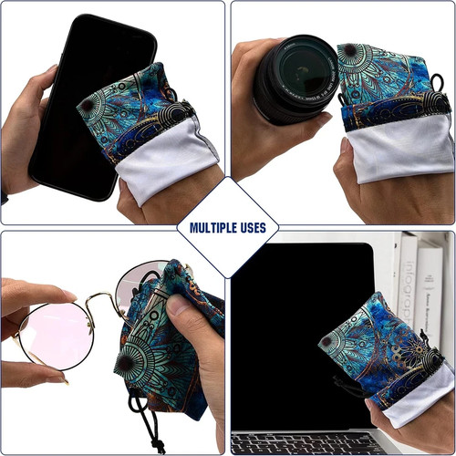 Mikrofaser Etui Etui Tasche Brille Sonnenbrillen Etui mit passenden 3 Teilen im Set, #C - Bild 3 von 3