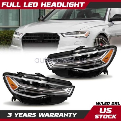 Left+Right W/LED DRL Full LED Headlight Headlamp For Audi A6 S6 2016 2017 2018