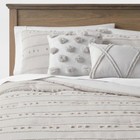 5pc King Quinlan Stripe Dot Comforter Bedding Set Gray - Threshold