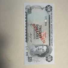 Bermuda 1984 $20 Specimen Note Unc
