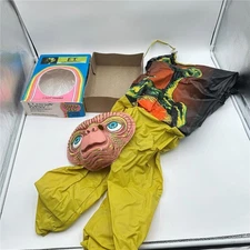 Vtg Super Star E.T.  Medium 8-10 Yr Collegeville Costume w/ Mask & Box 1982