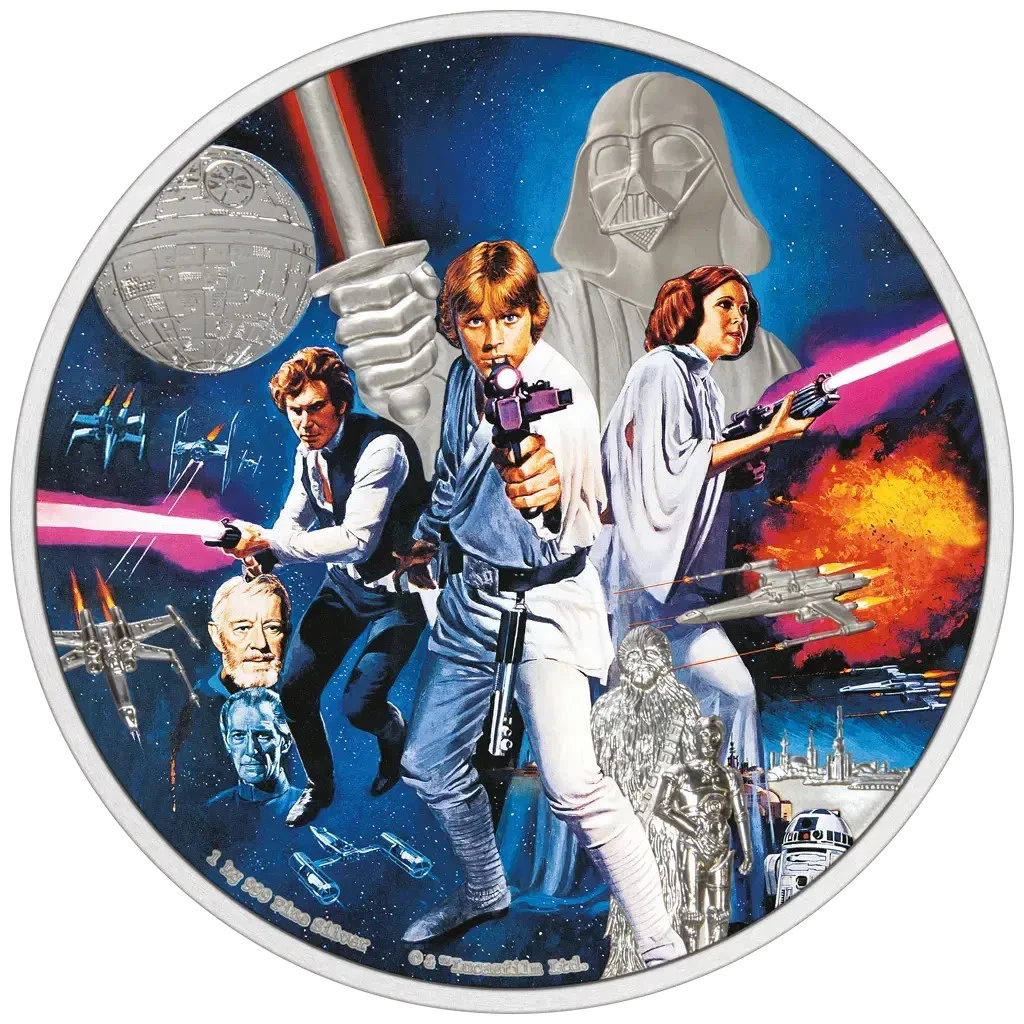 Silbermünze 1kg Star Wars™ Eine neue Hoffnung™ 2022 - Niue - PP in Farbe