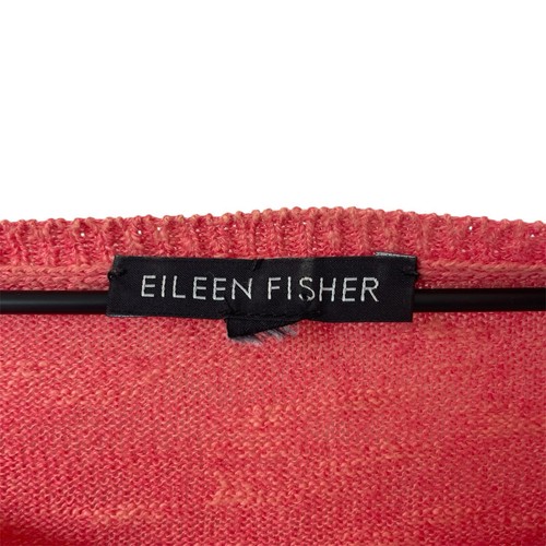 Eileen Fisher XL Linen Tunic Top Long Sleeve High Low Hem Lightweight Minimalist - Picture 2 of 16