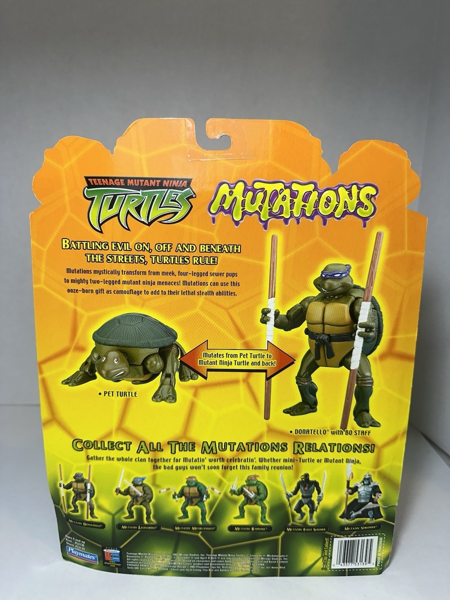 ◼️TMNT◼️タートルズ フィギュア プレイメイツ ドナテロ 2003 TMNT Mutations Donatello Teenage Mutant Ninja Turtles