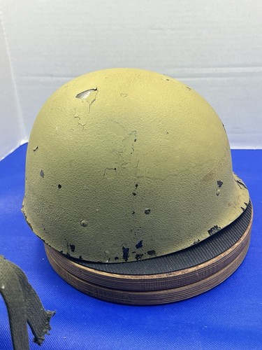 M1 Helmet, U. S. Military, Rear Seam, Swivel Bail W/Liner Vietnam? 138A - Picture 13 of 16