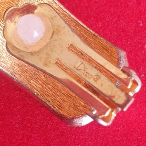 BOUCLES D'OREILLES VINTAGE CLIPS - DIOR RARE AUTHENTIQUE - Foto 4 di 5