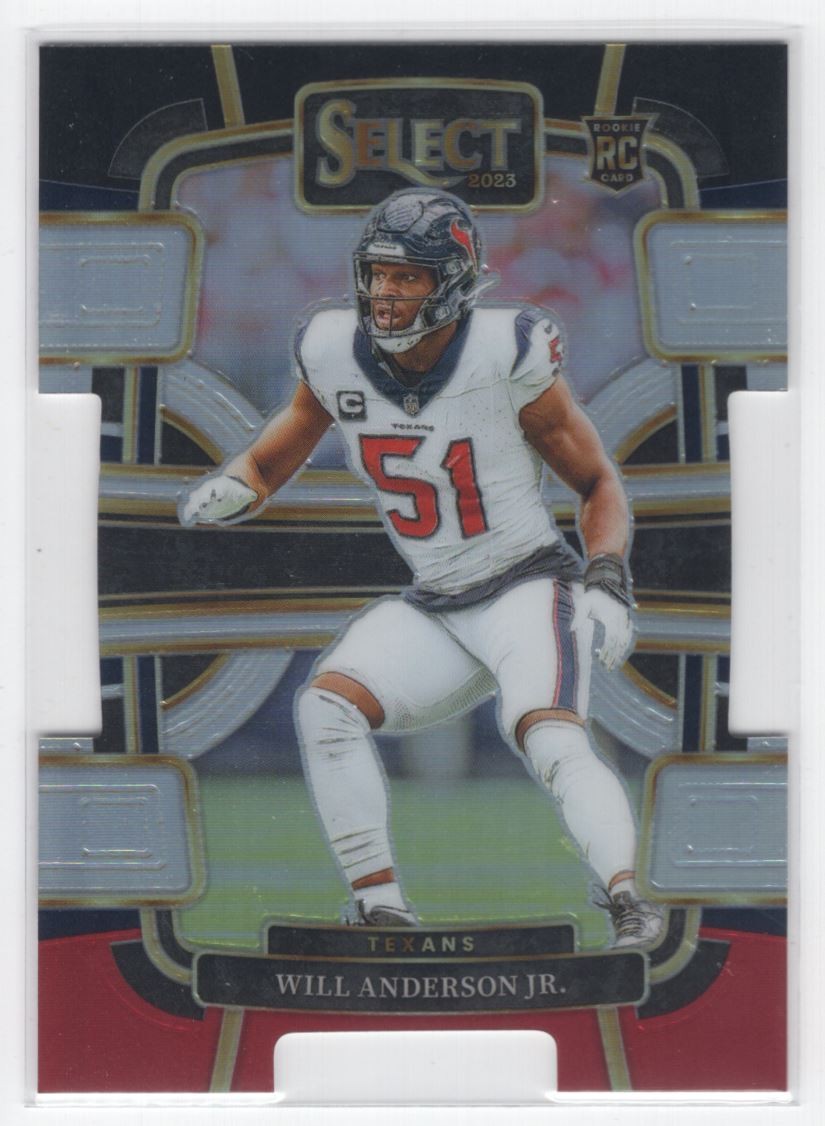 #40 2023 Select Black Red Prizm Die Cut Will Anderson Jr. Rookie