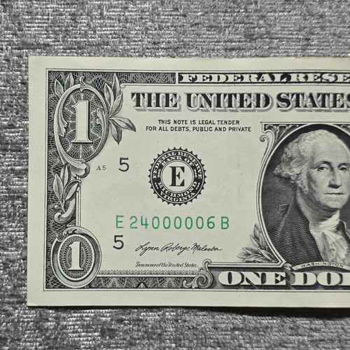 AU $1 Bill - Fancy Serial # - Banconota Dollaro Relazione Numerica - (24÷6) Rara - Foto 3 di 7