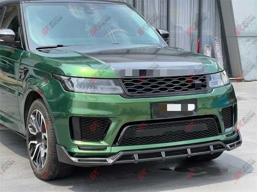 Carbon Fiber Front Bumper Lip Diffuser Fits Land Rover Range Rover Sport 2018-22 - Picture 9 of 18
