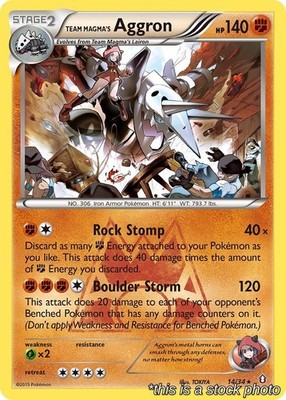 Team Magma's Aggron | 14/34 | Double Crisis | Holofoil | NM