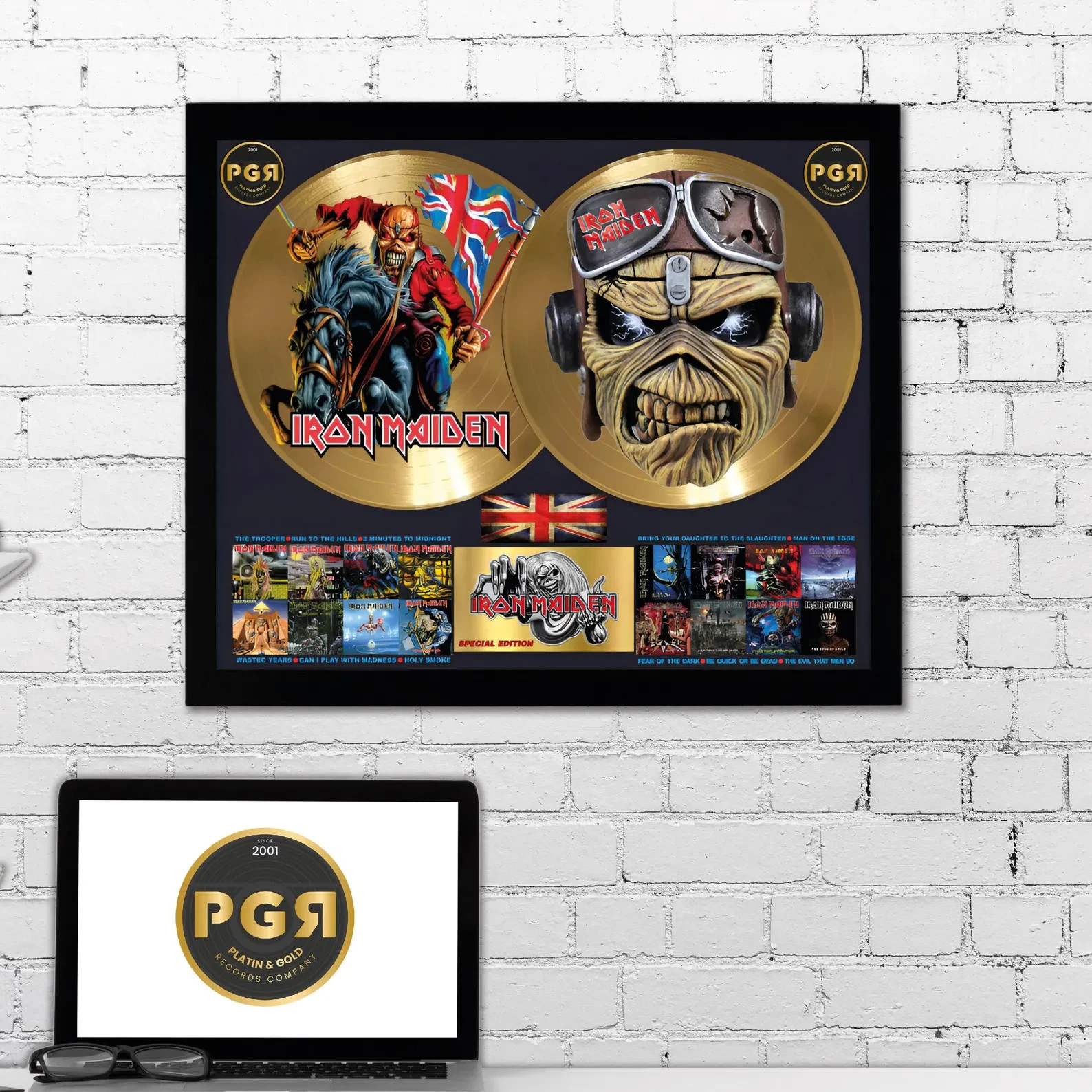 Gold Plated LP Vinyl - Iron Maiden - Memorabilia Music Gift | PGR