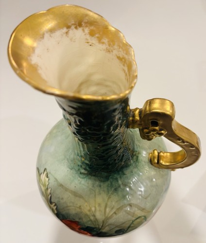 ANTIQUE VASE: 1908 AMPHORA - 17" Tall - Art Nouveau - Austria - Picture 7 of 11