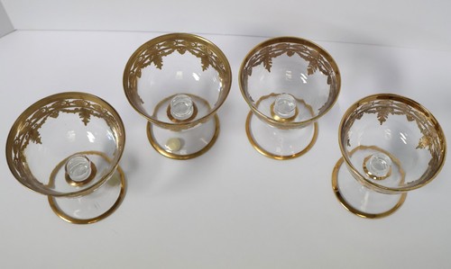 Arte Italica Vetro 24K Gold Footed Dessert Compotes – Set of 4 | Made in Italy - Picture 4 of 7