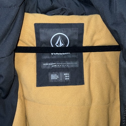 HERNAN JACKET - BLACK Size xL Volcom Water Resistant 600mm - Picture 4 of 5