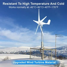 1200W Wind Turbine Generator With DC 12V/24V Charger Controller Home Power
