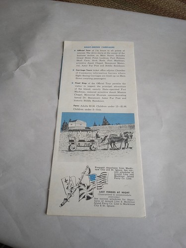 Vintage 60s Official Guide To Mackinac Island Michigan Travel Brochure Vacation - Picture 2 of 5