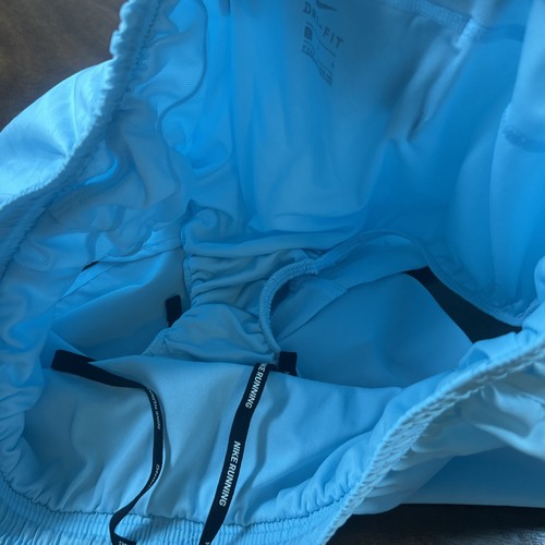 Nike Dri Fit Damen hellblau Laufen Sport Shorts Größe Large gefüttert Gummizug - Bild 5 von 10