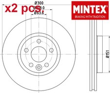 X2 PCS FRONT BRAKE DISC SET LEFT & RIGHT MDC1809C MINTEX I